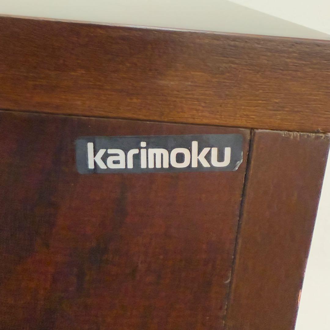 H21K20b カリモク コロニアルシリーズ ガラスコーナーキャビネット