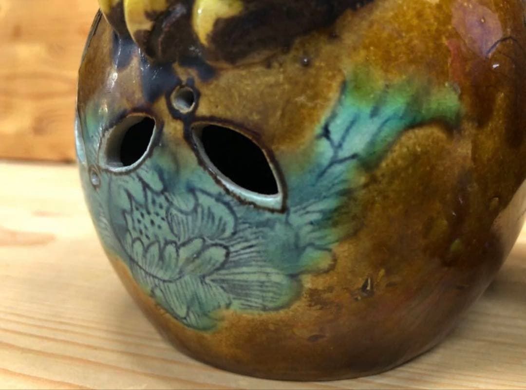 未使用/特価❕九谷焼/唐獅子の置物/1個　インテリア/魔除け