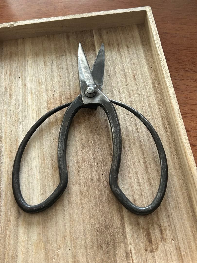 安来鋼 平行作　植木鋏　手打ち　剪定　庭師　お買い得　磨き