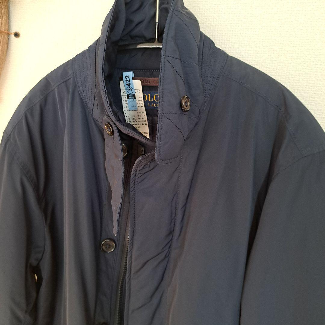 POLO RALPH LAUREN ネイビー ジャケットコート中綿入り。