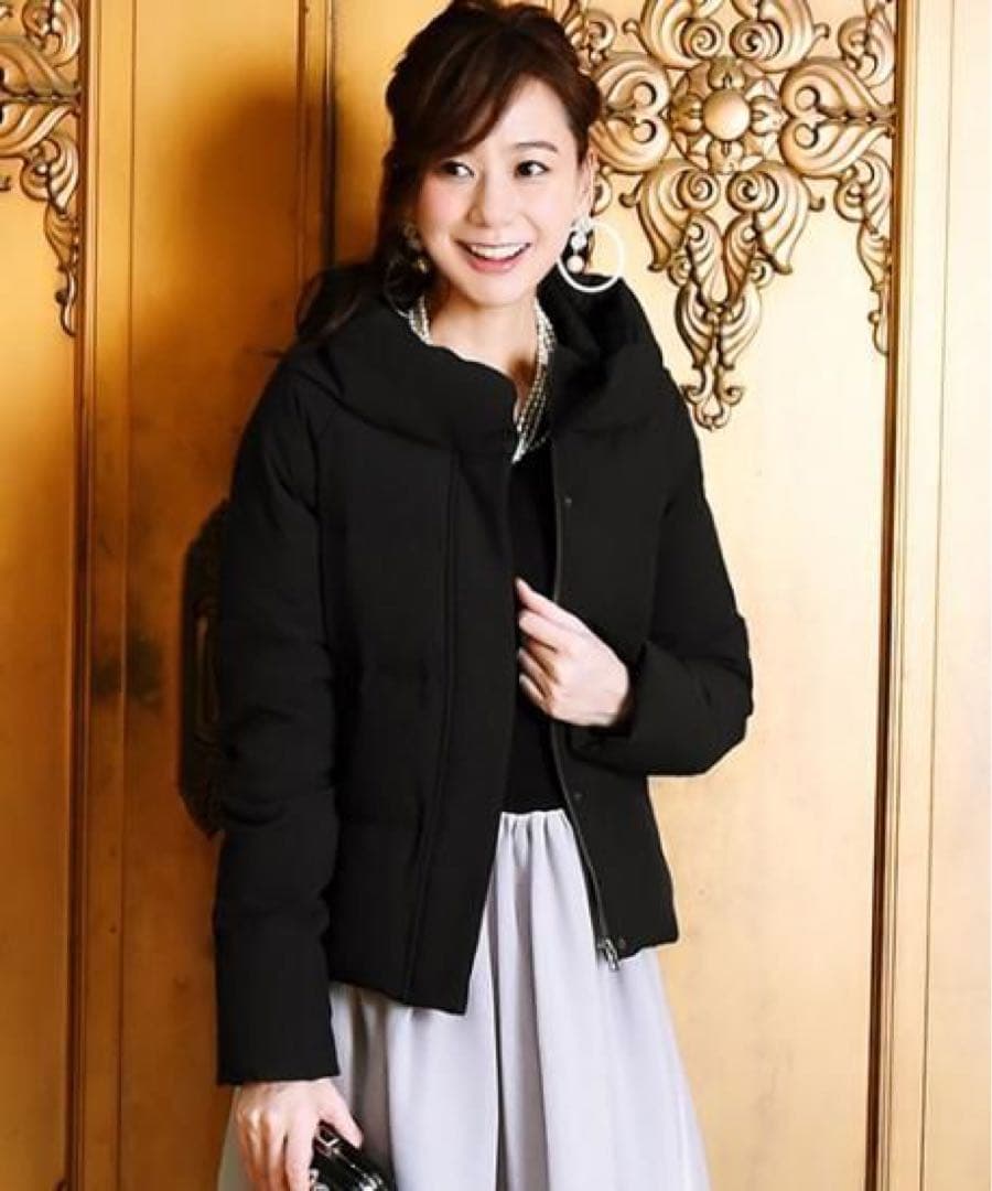 美品 大きいサイズ ルイルエブティック リボン ダウンコート