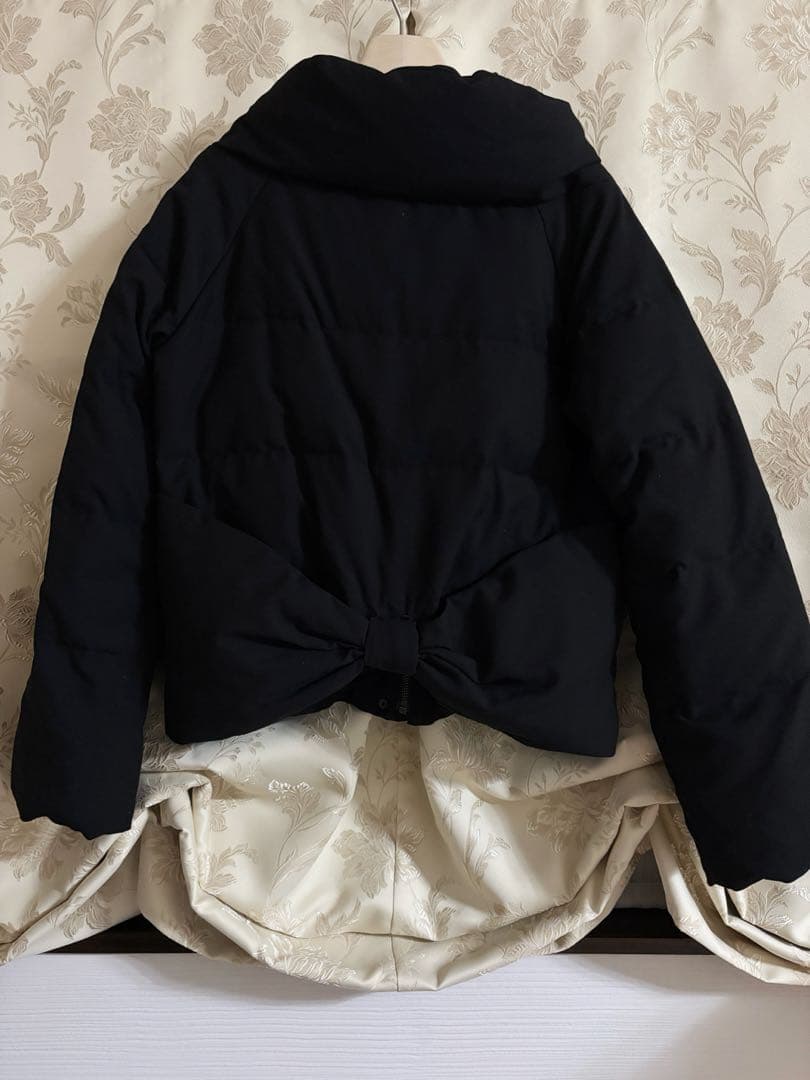 美品 大きいサイズ ルイルエブティック リボン ダウンコート