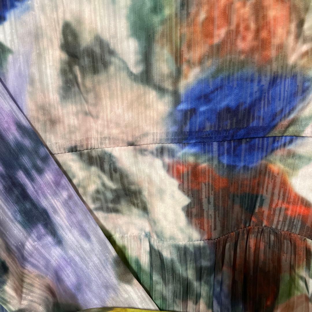 アメリ　UND TEXTURE ART FLOWER DRESS