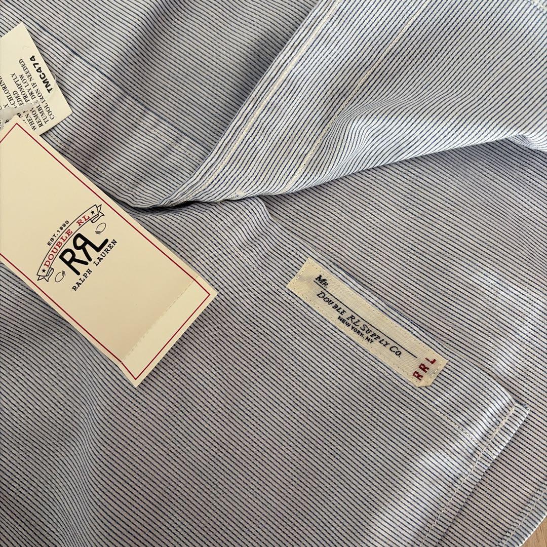 新品タグ付き RRL ストライプ シャツ 長袖
