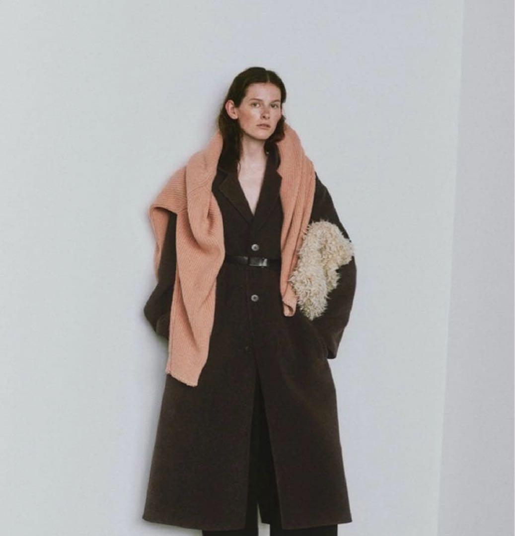 【2025AW)トゥデイフル Wool Over Coat ダークブラウン 38