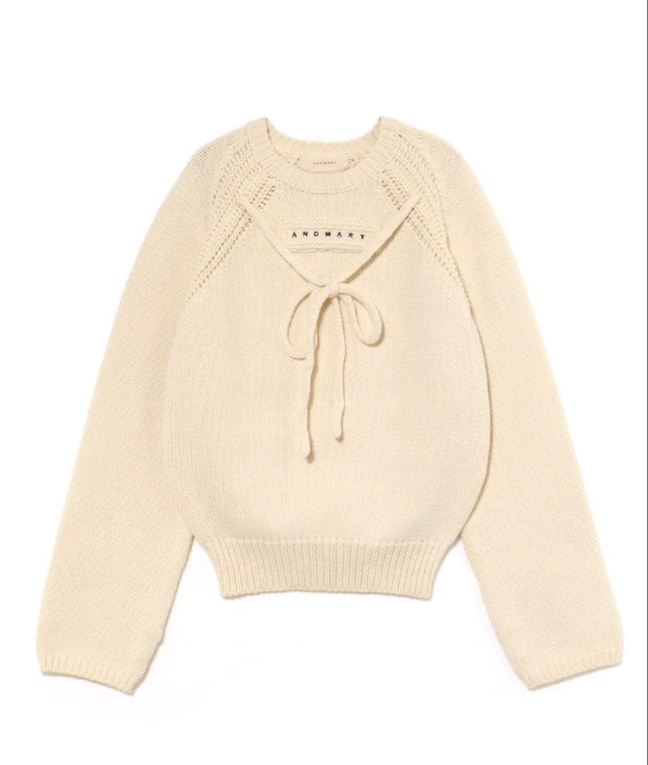 トップス andmary Casey knit tops ivory