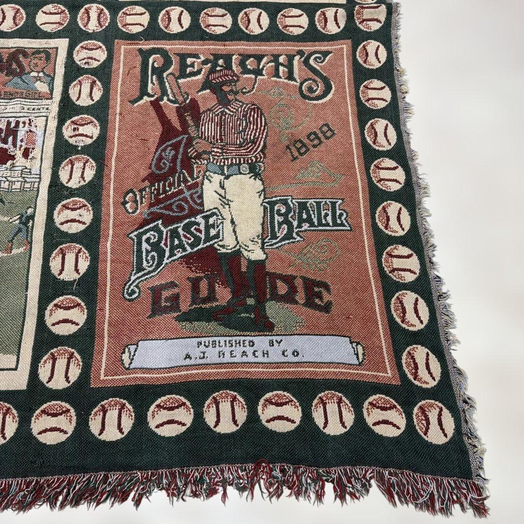 野球　マルチカバー　ソファカバー　ヴィンテージラグ　168x118