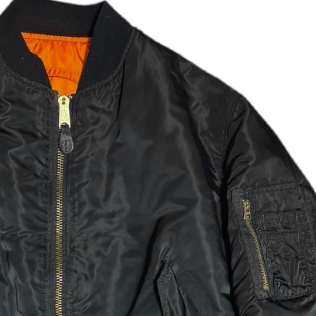 稀少 ALPHA 80s USA製 ビンテージ 旧タグ MA-1 ブラック XL