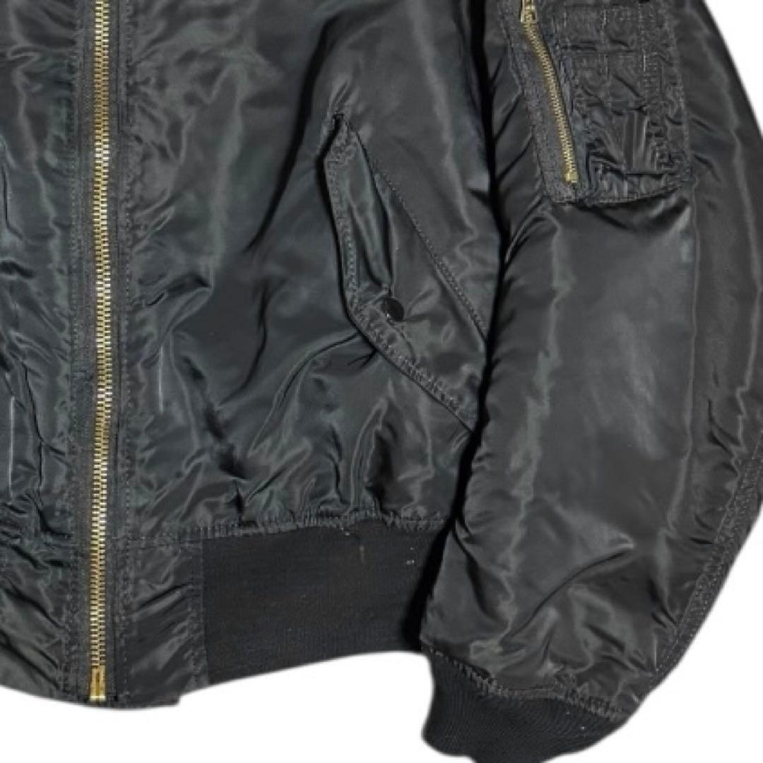 稀少 ALPHA 80s USA製 ビンテージ 旧タグ MA-1 ブラック XL