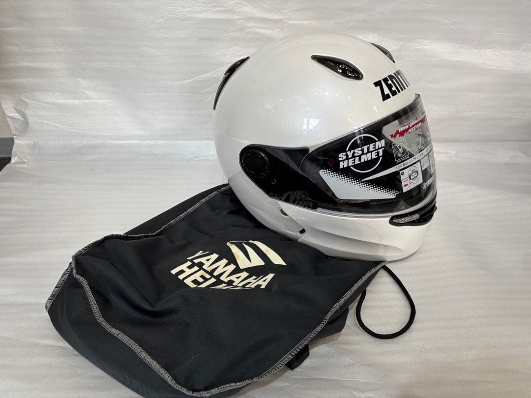 YAMAHA ZENITH ヘルメット ホワイト 収納袋付き