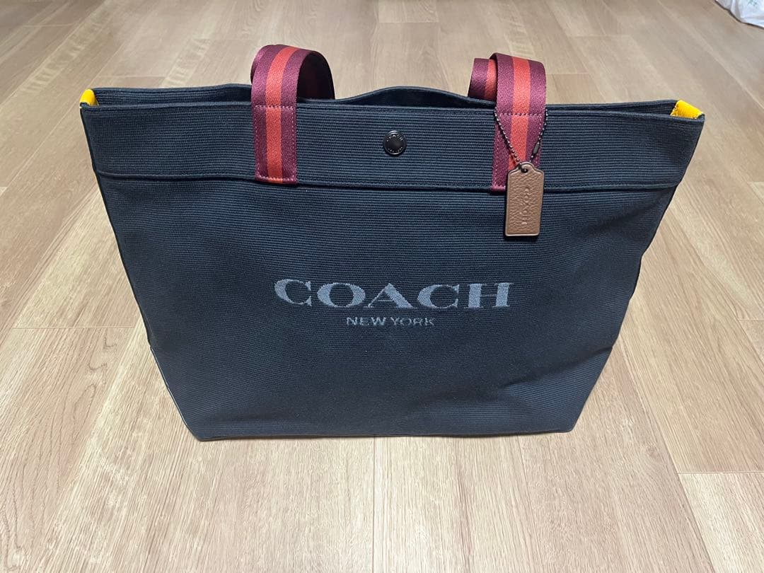 COACH トートバッグ ブラック/イエロー