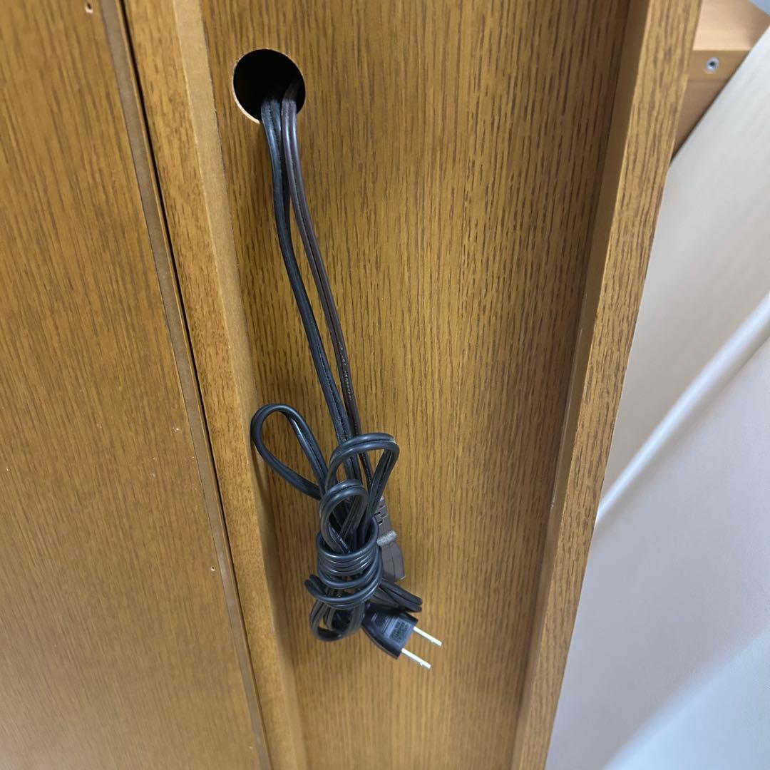 大塚家具　ナラ材　三面鏡ドレッサー　廃盤品　鏡後ろ収納有り　テルル　大容量収納