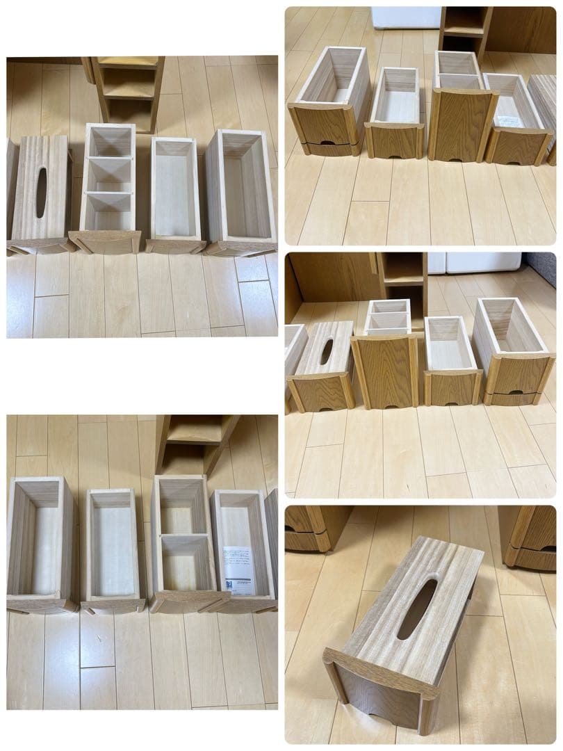 大塚家具　ナラ材　三面鏡ドレッサー　廃盤品　鏡後ろ収納有り　テルル　大容量収納