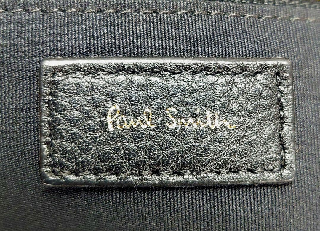 Paul Smith レザー ボディバッグ ブラック マルチストライプ