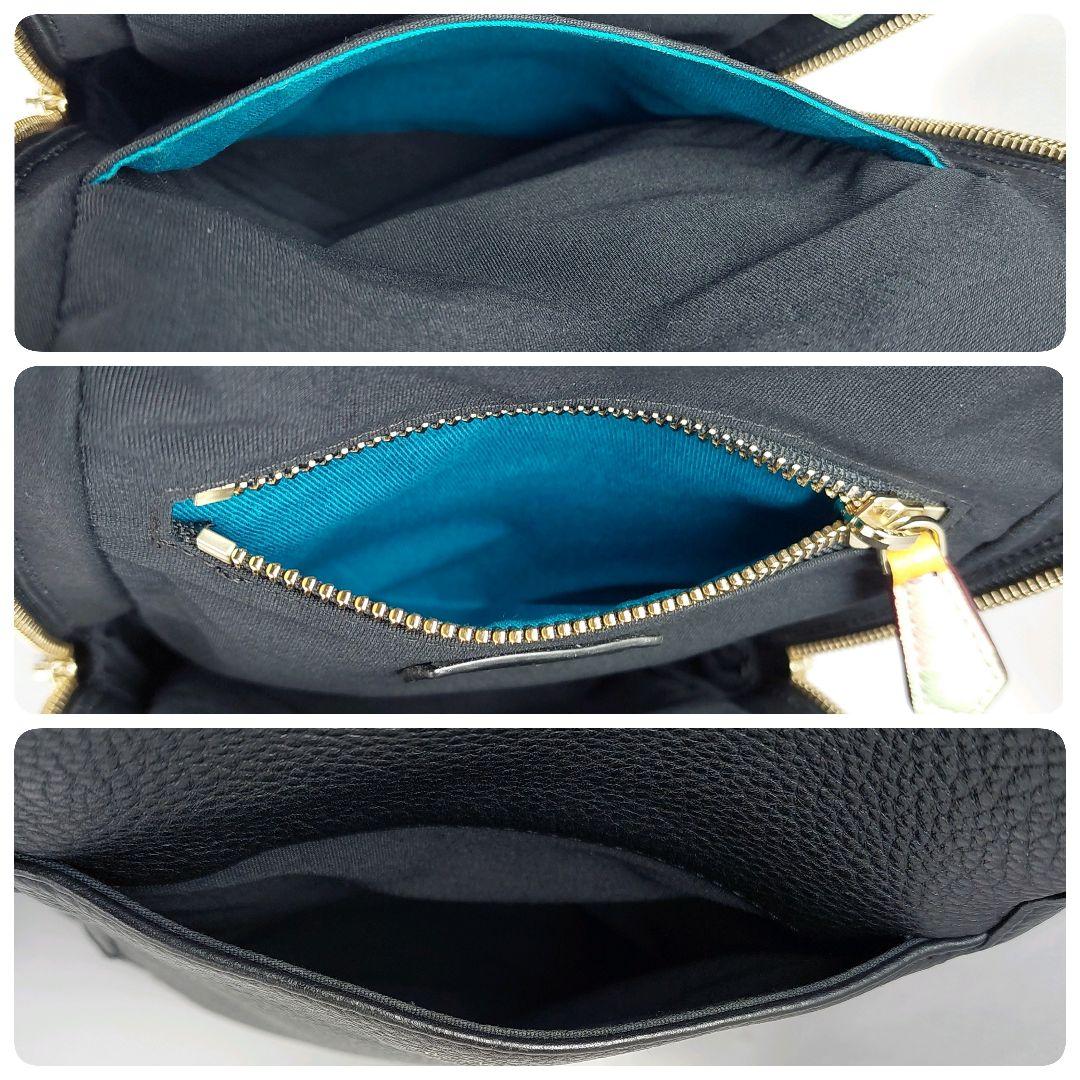 Paul Smith レザー ボディバッグ ブラック マルチストライプ