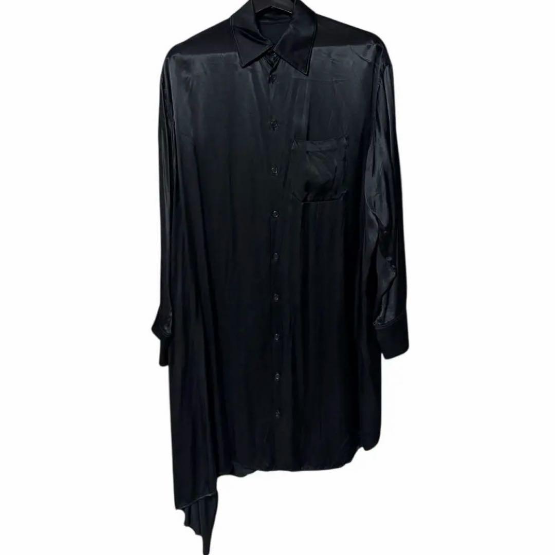 Y’s Yohji Yamamoto レーヨン ロングシャツ アシンメトリー