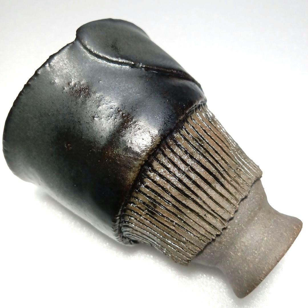 酒器 瀬戸黒 高台 ぐい呑 美濃焼