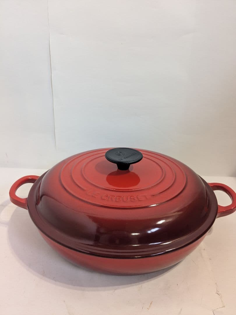 ル・クルーゼ　キャセロール　チェリーレッド　26cm