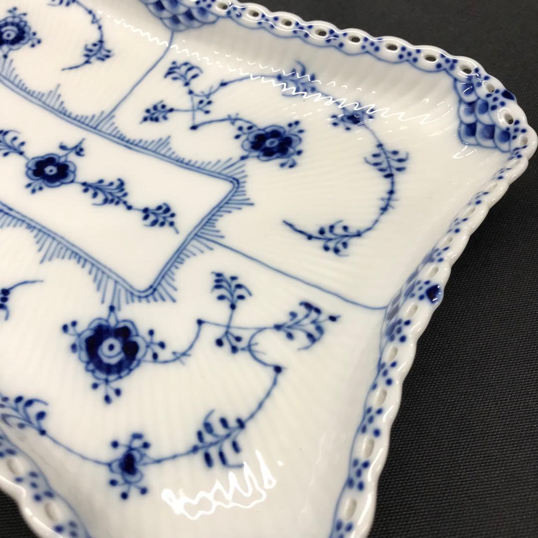 【美品】ロイヤルコペンハーゲン　スクエアプレート　フルレース