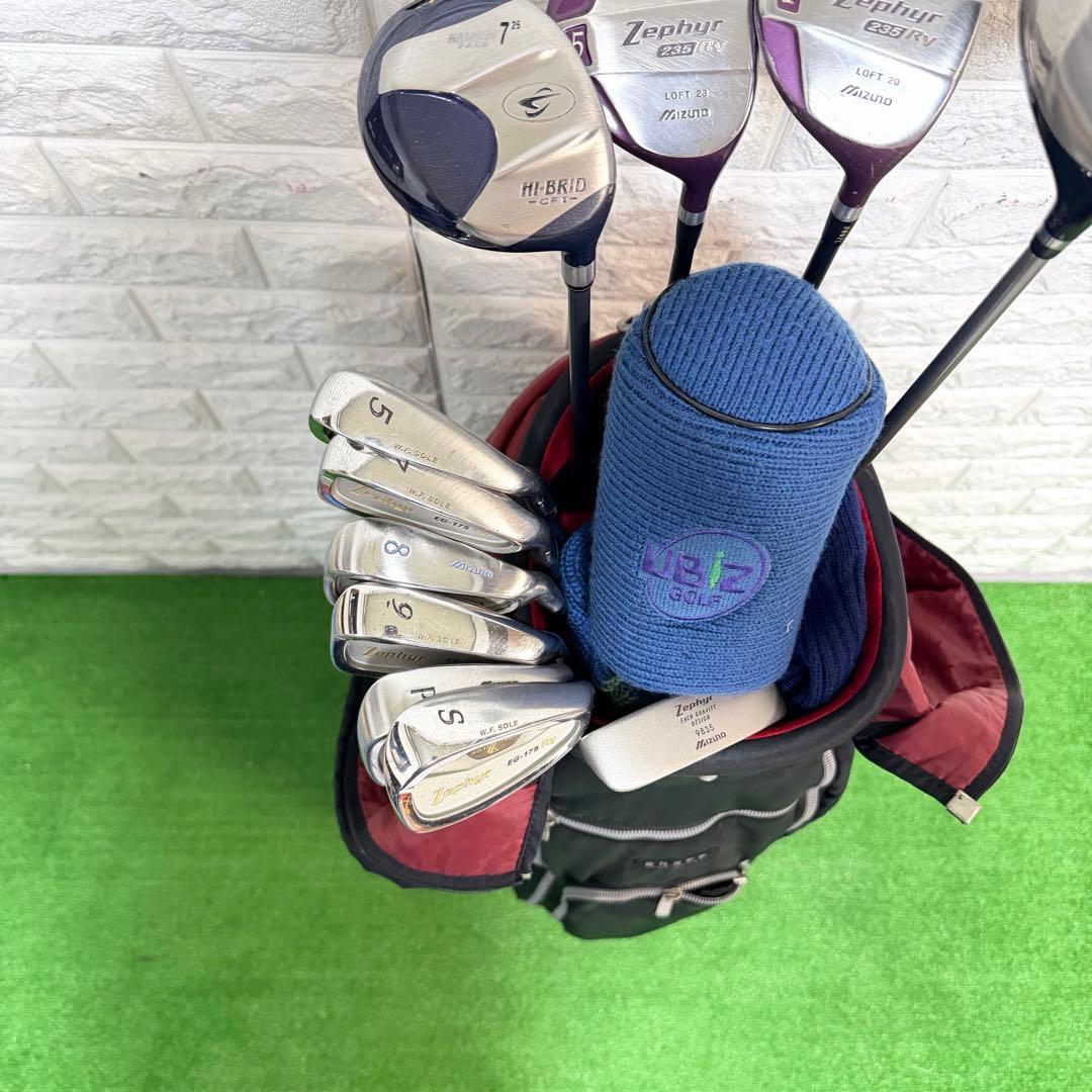 ゴルフセット　初心者応援　豪華　Mizuno レディースセット　ラウンド仕様