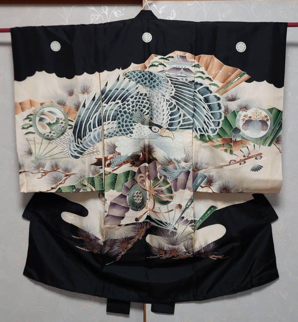 NA920アンティーク子供着物正絹着丈98センチ裄丈45センチ美品綺麗