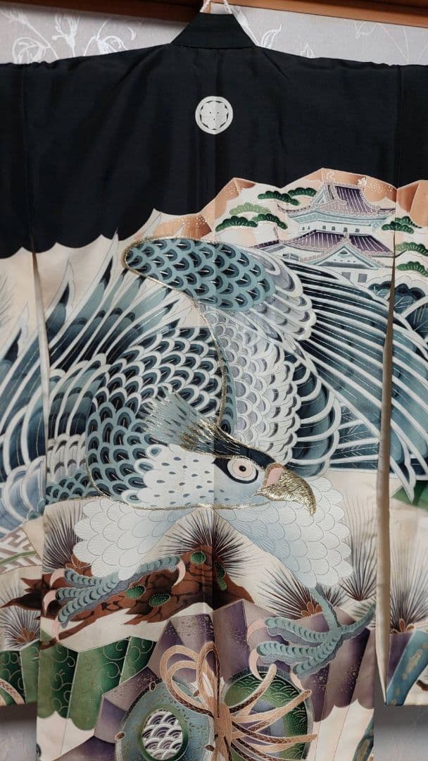 NA920アンティーク子供着物正絹着丈98センチ裄丈45センチ美品綺麗