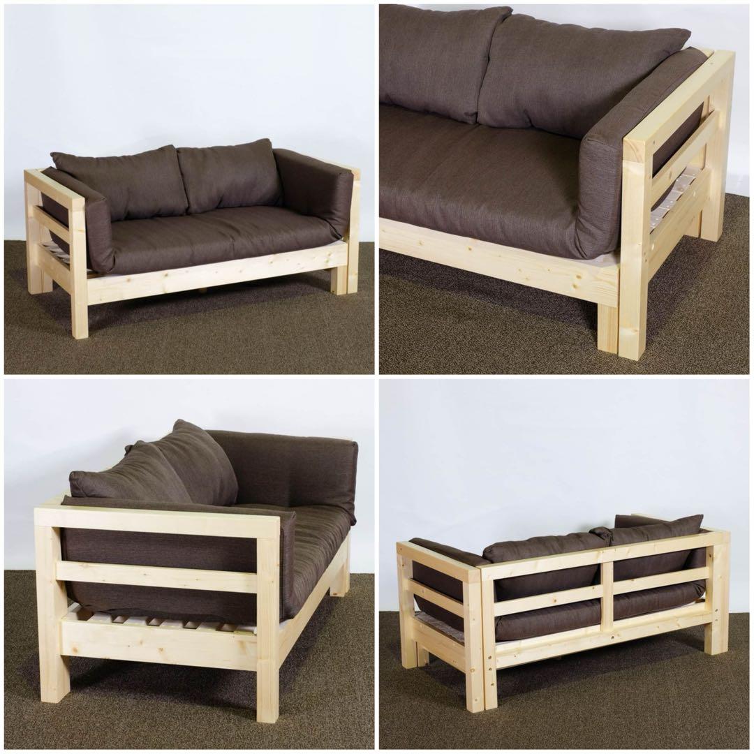 J 新品 北欧 パイン材 ソファベッド すのこ グリーン 緑 ソファ カントリー