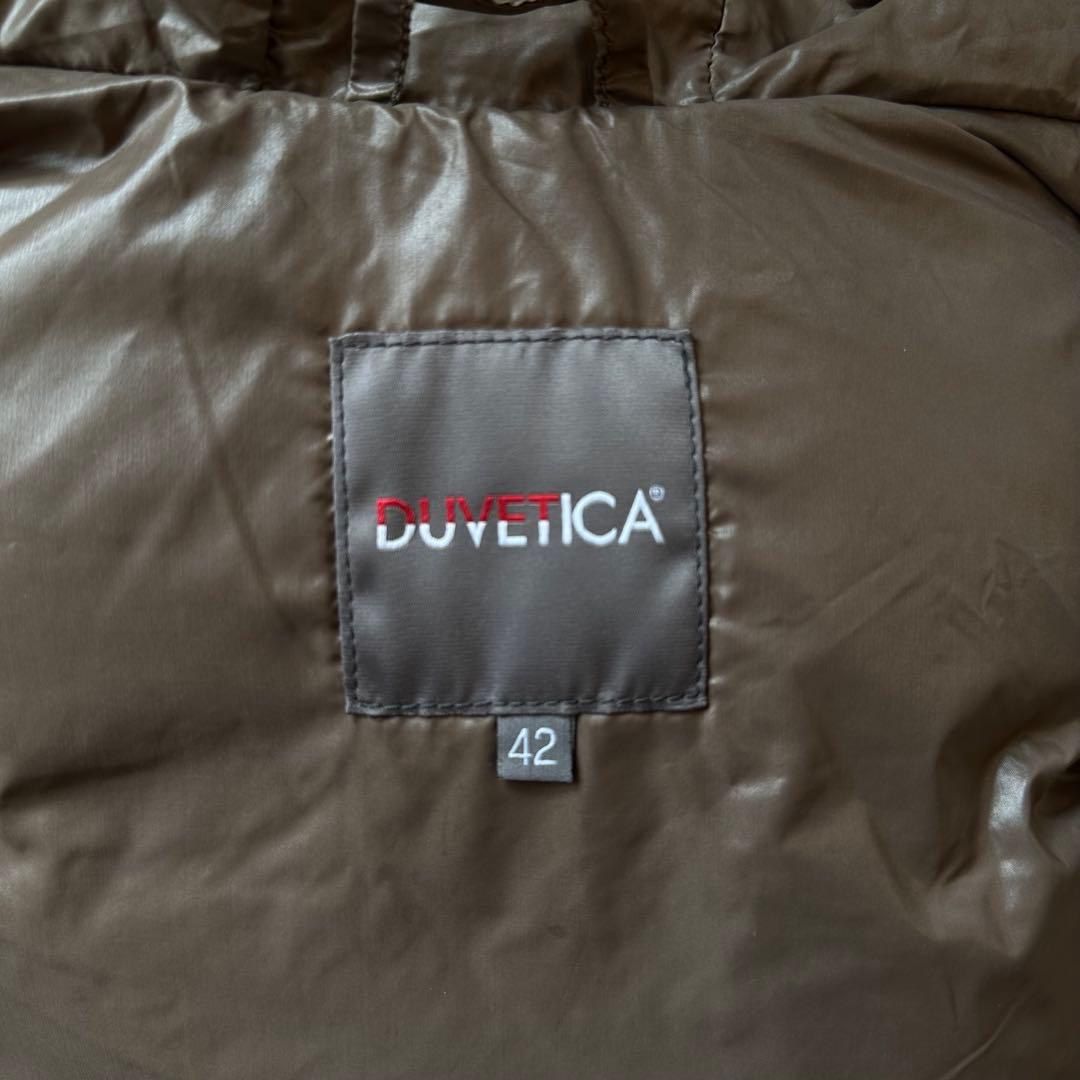 DUVETICA グレー フード付きダウンベスト 42 L