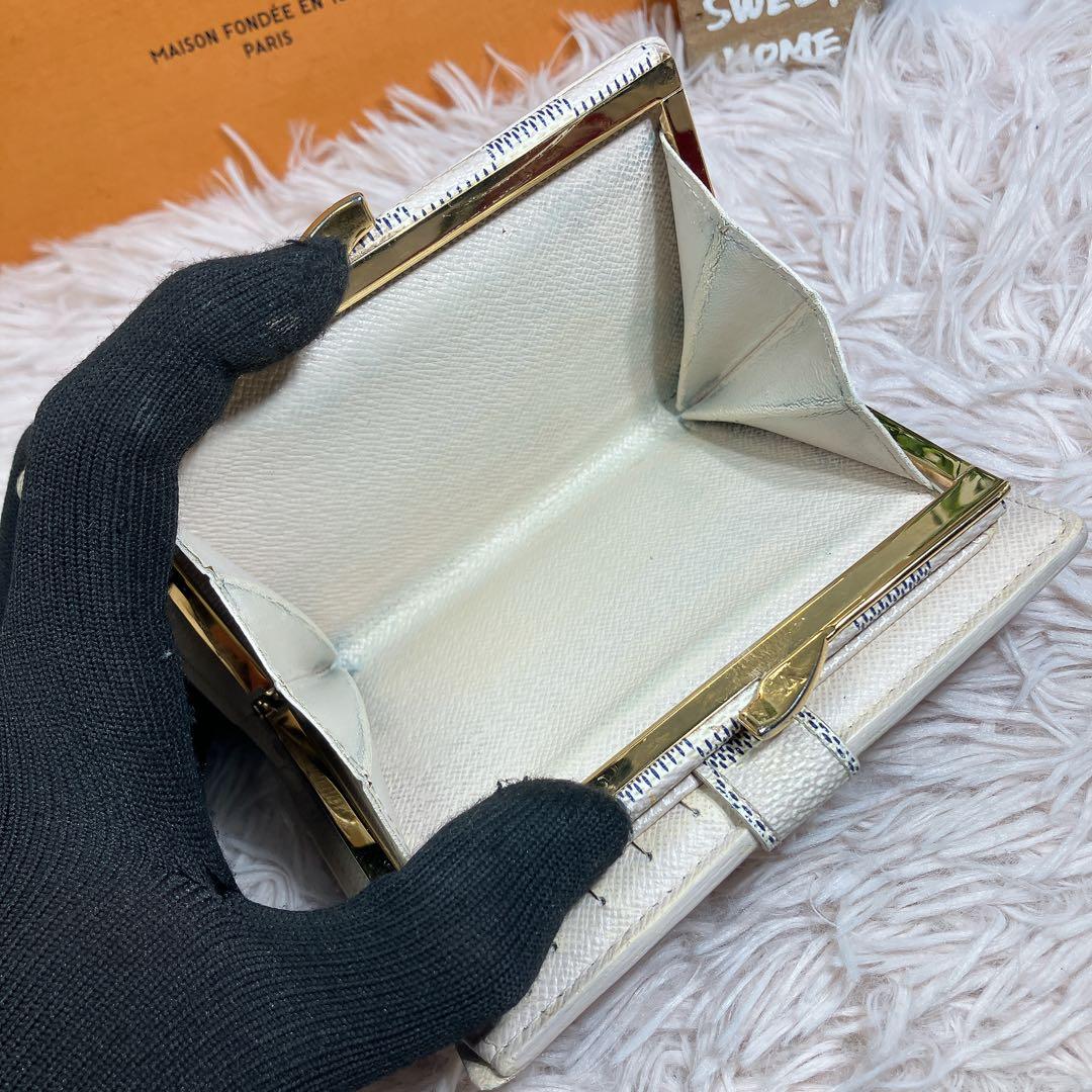 美品 ルイヴィトン ダミエ アズール ポルトフォイユ ヴィエノワ 新型 折り財布