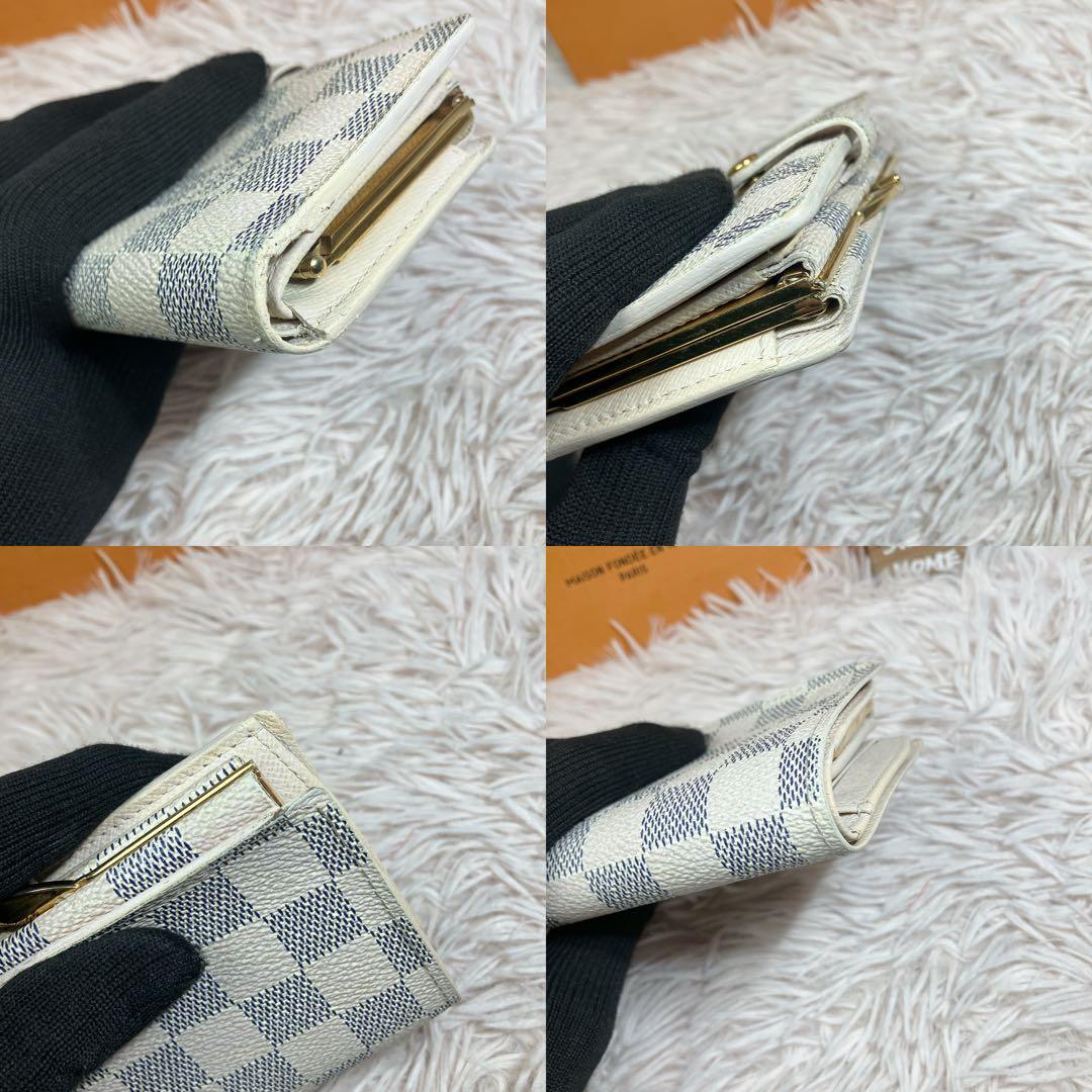 美品 ルイヴィトン ダミエ アズール ポルトフォイユ ヴィエノワ 新型 折り財布