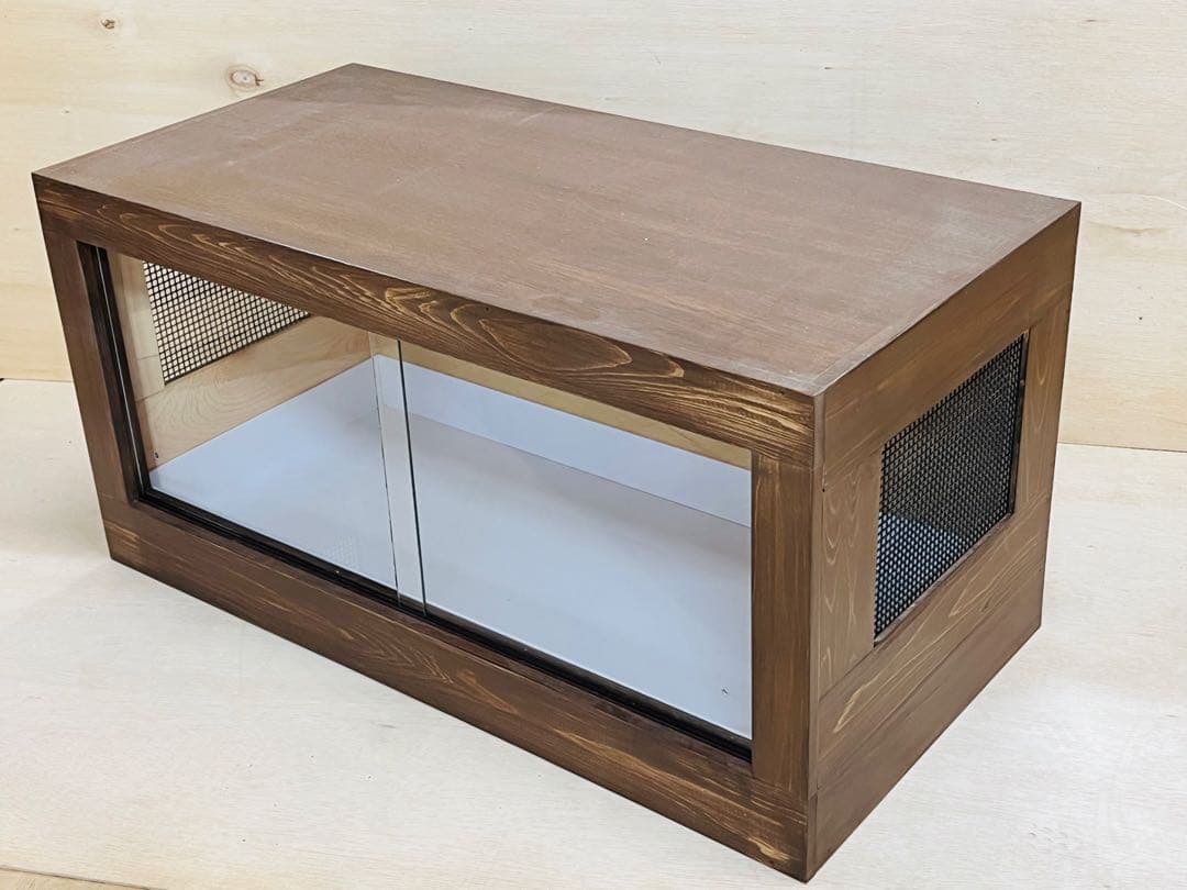 RepBox 木製ケージ 900×450×450　小動物、爬虫類用　ウォルナット