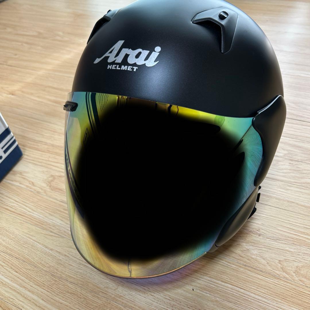 Arai ジェットヘルメット マットブラック ミラーシールド
