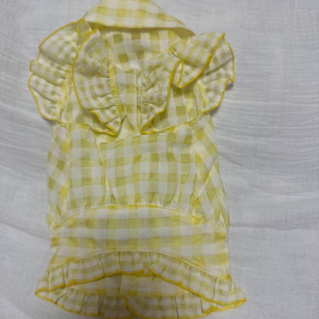 アトリエGGイエローチェックブラウス