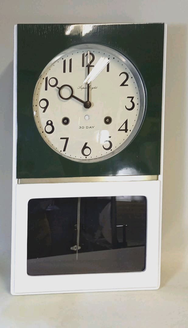 アイチ　AICHI 30日巻き柱時計　オーバーホール済　再塗装済み