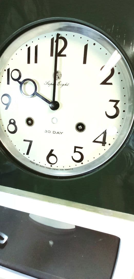 アイチ　AICHI 30日巻き柱時計　オーバーホール済　再塗装済み