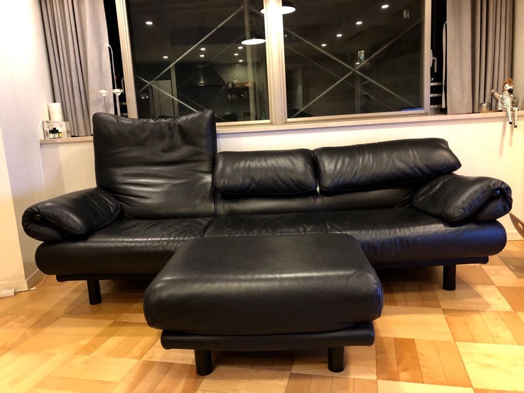 【KURO】イタリア製 ポルトロメック ジェミニ トリプルソファ