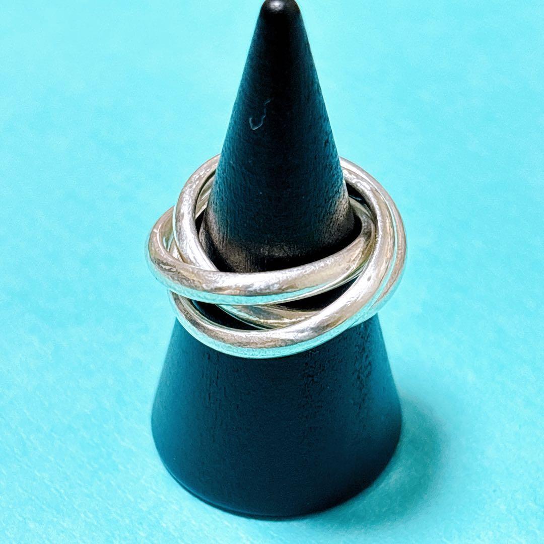 【美品】9号 Tiffany ティファニー トリニティ リング シルバー925