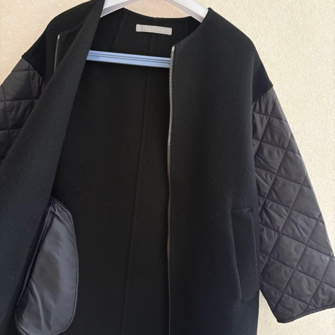 セオリーリュクス　ノーカラー　コート