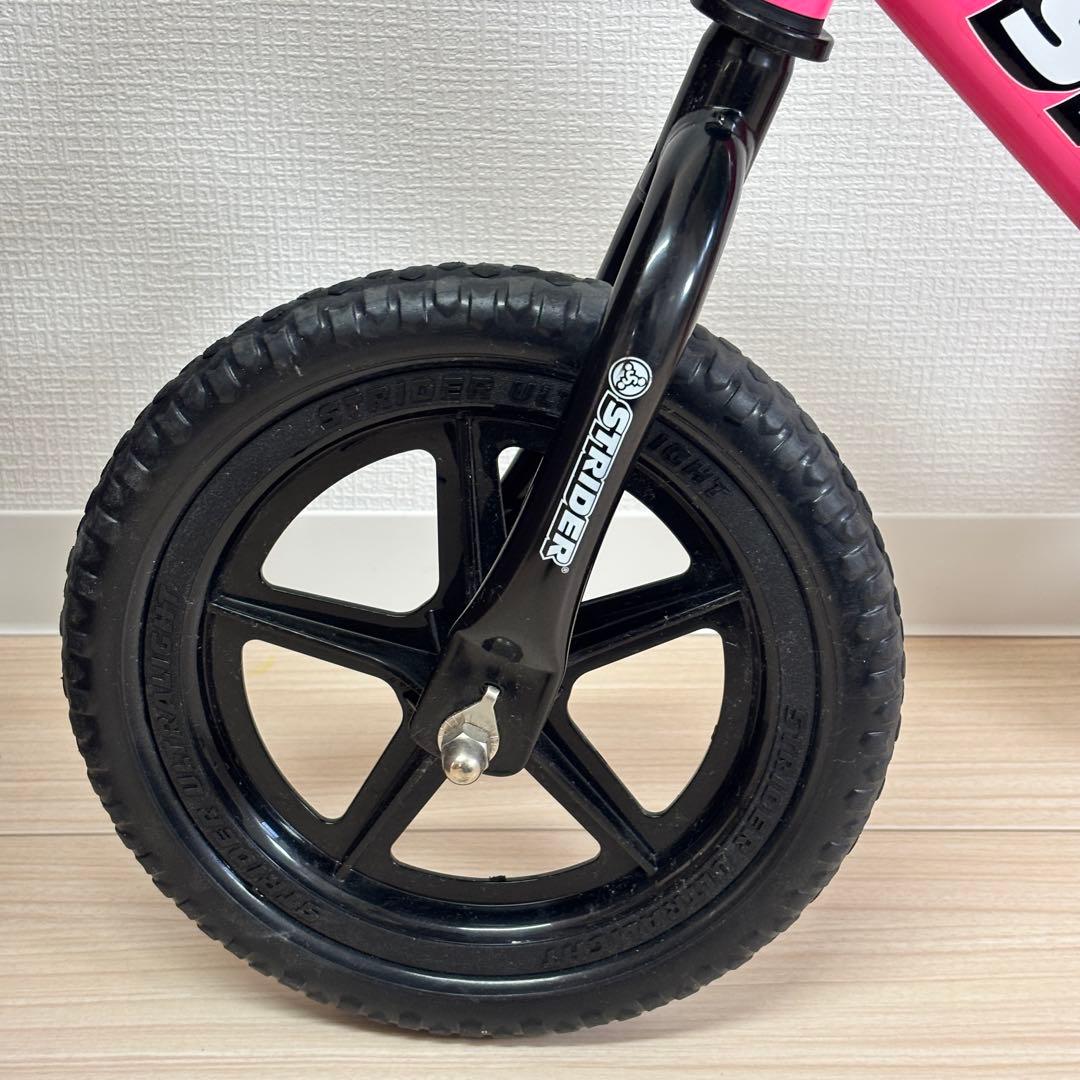 ✨美品✨ STRIDER ストライダーSPORT12 ピンク箱 取説 延長ポール