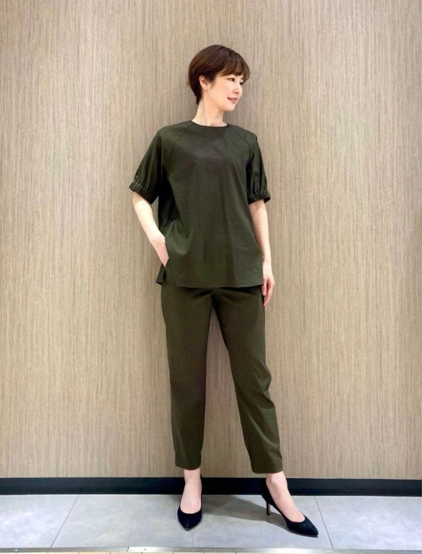 セオリーリュクス 23SS Crisp Linen ブラウス カーキ　38