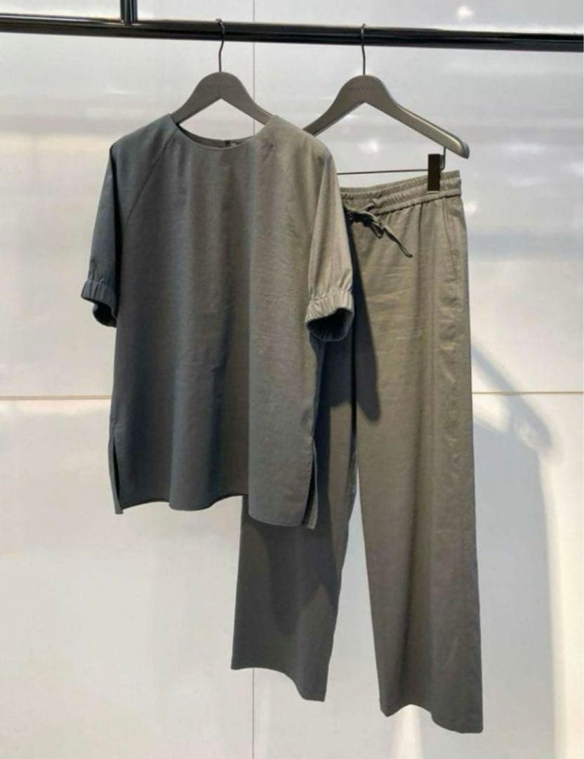 セオリーリュクス 23SS Crisp Linen ブラウス カーキ　38