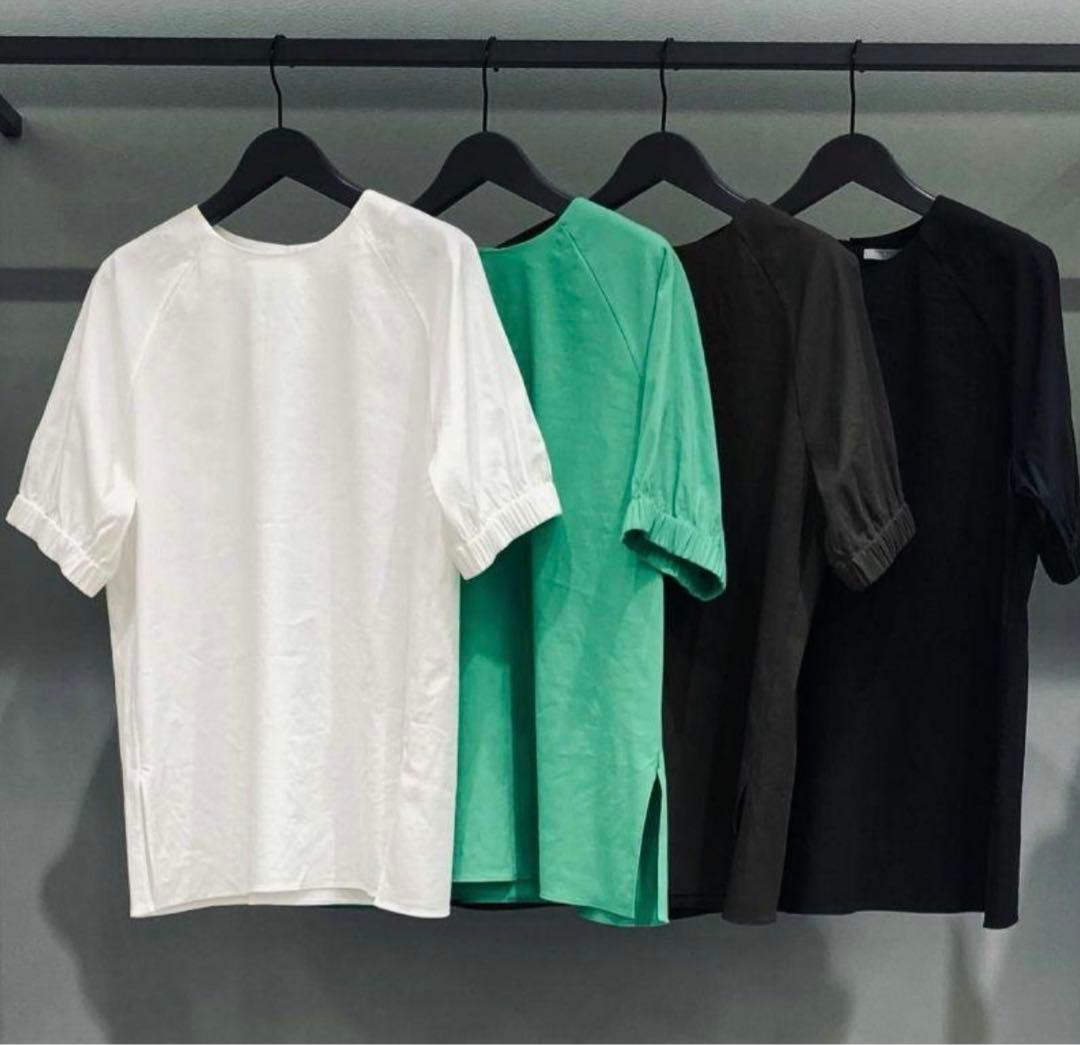 セオリーリュクス 23SS Crisp Linen ブラウス カーキ　38