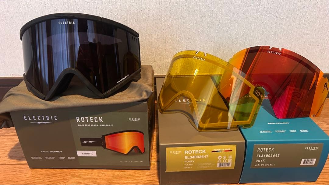最終価格 ELECTRIC ROTECK ゴーグル 交換用レンズ付き