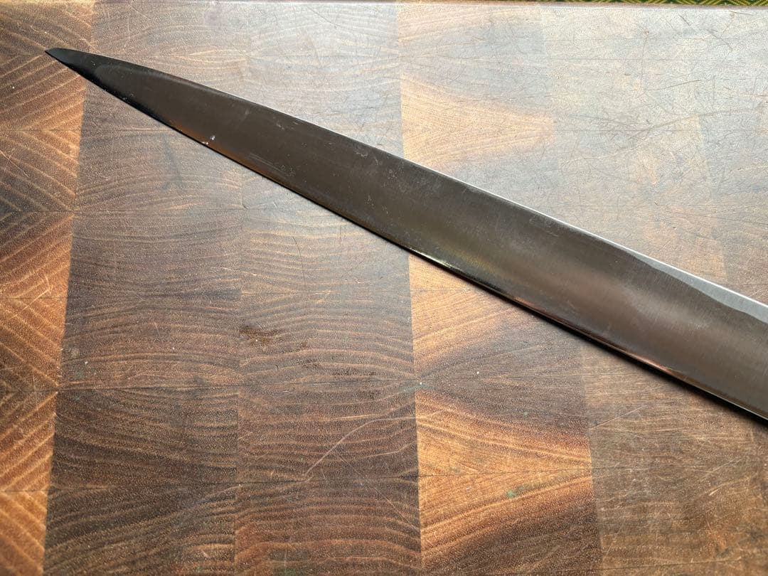 正本　築地　霞　柳刃　300mm 尺　包丁　白鋼　和包丁　研ぎ済　刺身