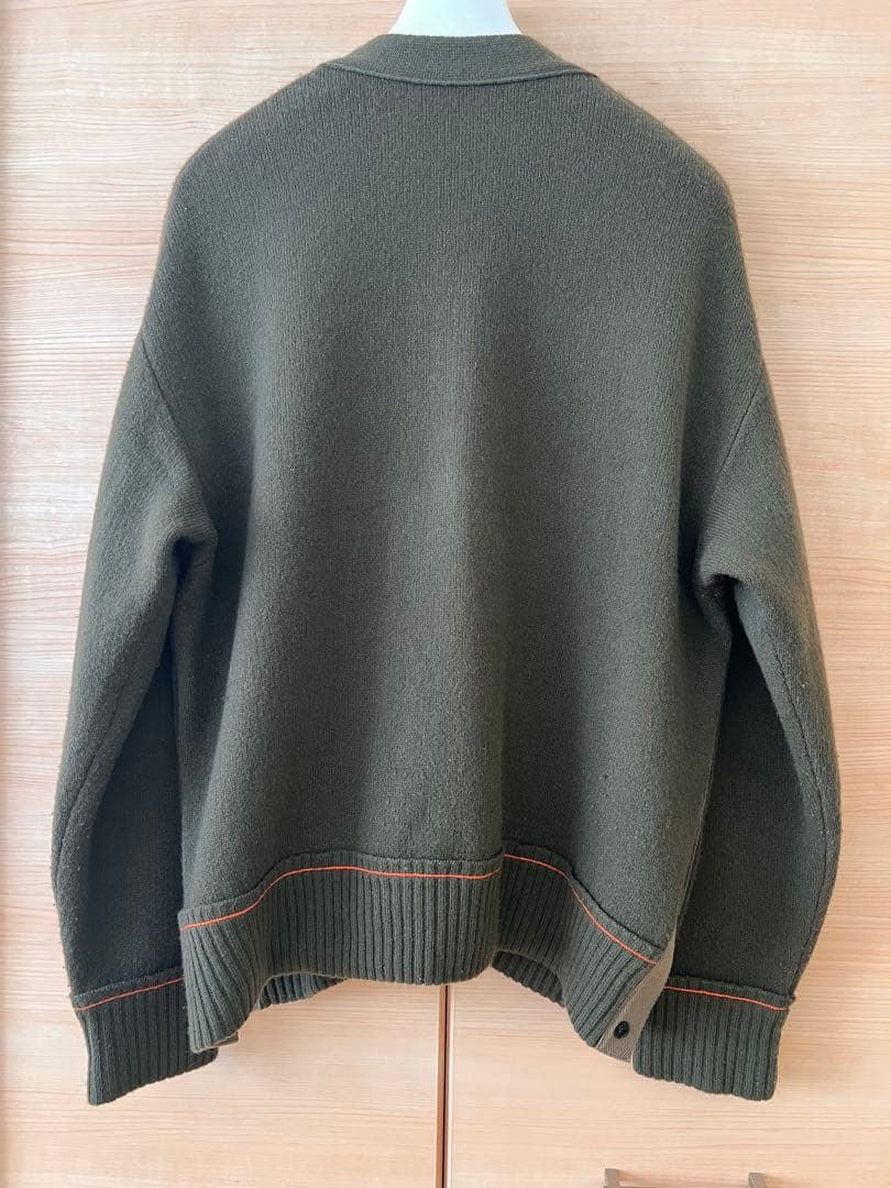 トップス sacai cotton cashmere cardigan khaki