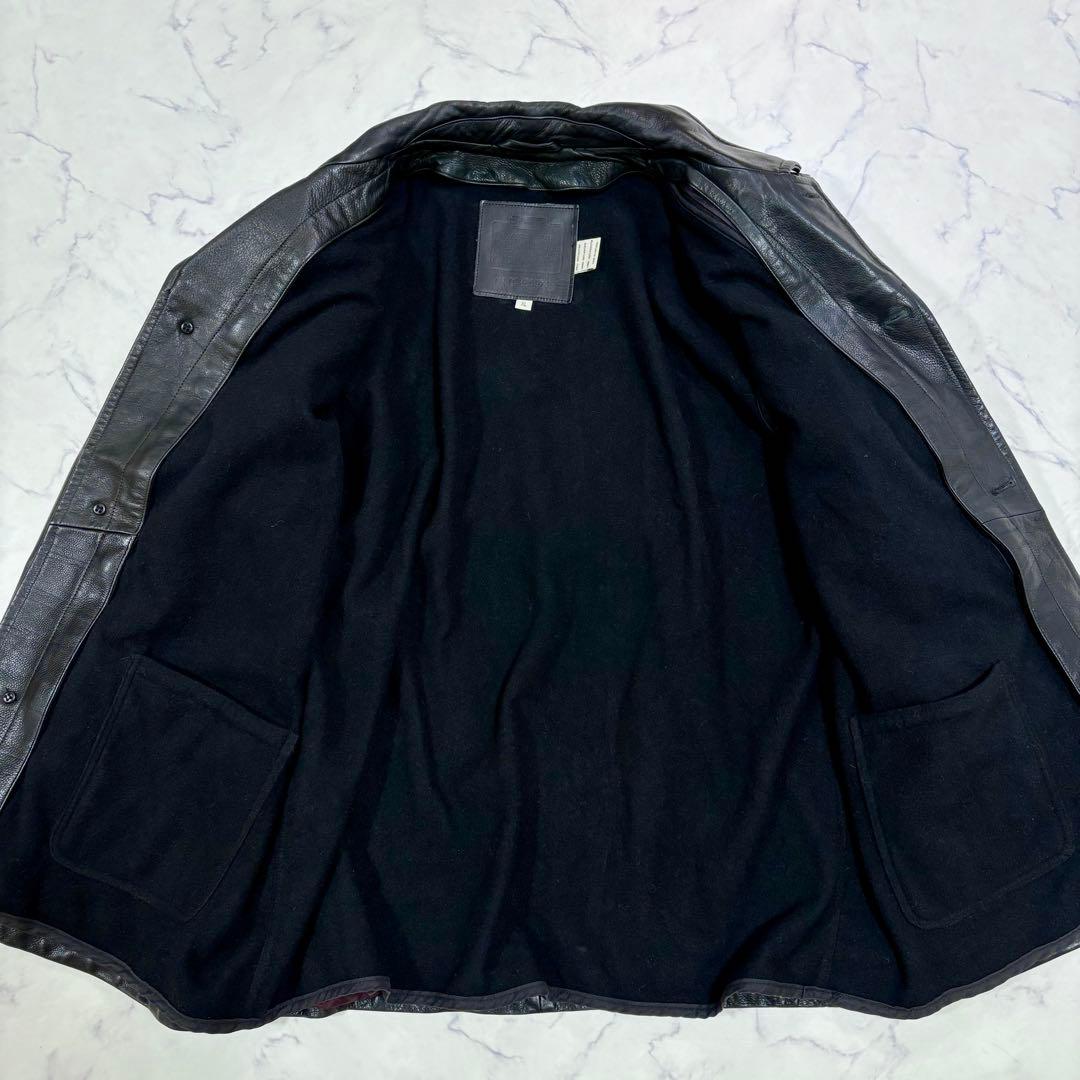美品 COACH レザーコート XL フルグレインレザー ライナー取外し可 黒