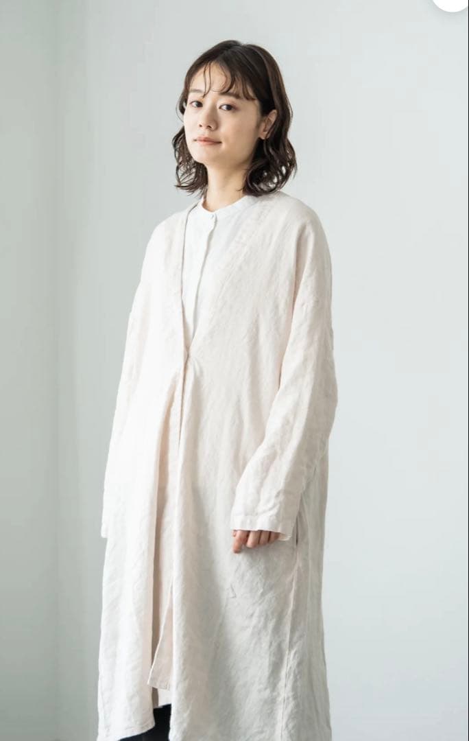 YARRA　リネンウール起毛ガウンコート　美品♡