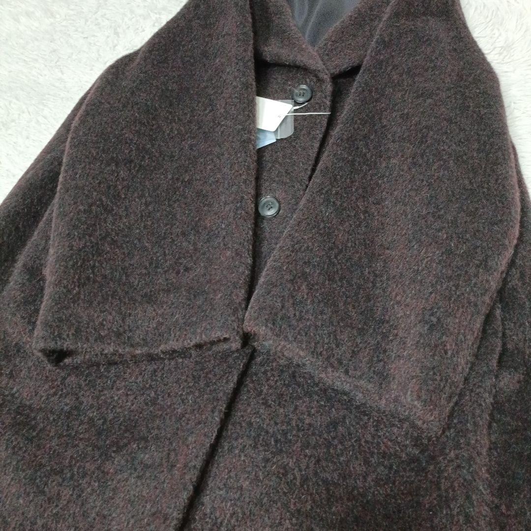 未使用・タグ付■HUMAN　WOMAN ウール チェスターコート ブラウン系