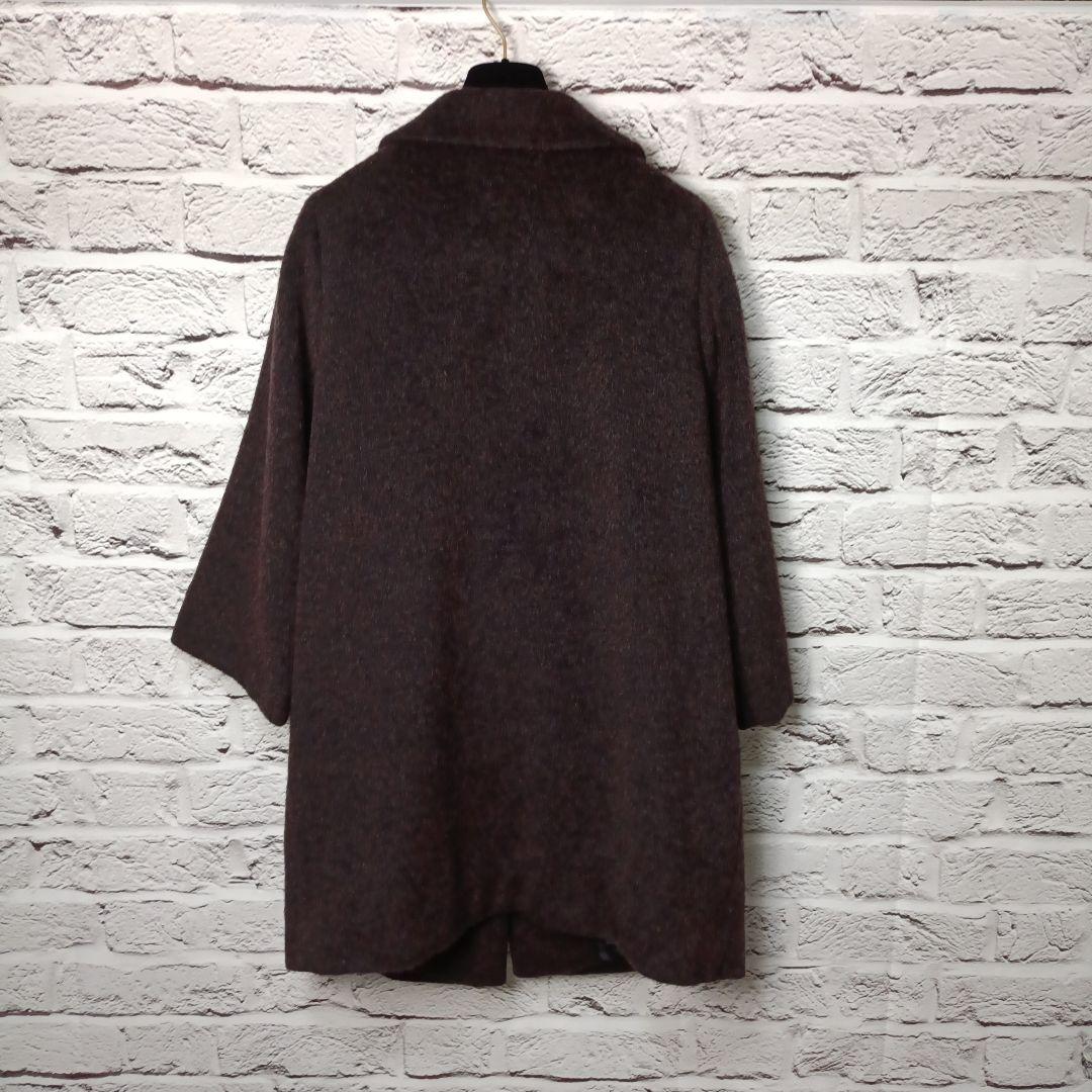 未使用・タグ付■HUMAN　WOMAN ウール チェスターコート ブラウン系