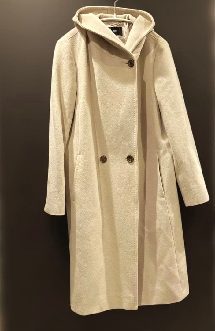 23区 ビーバーフーデットコート ウール アンゴラ 大きいサイズ 44（2XL）